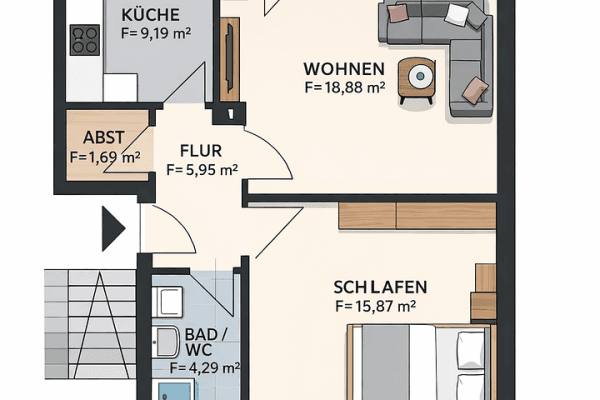 Prenájom bytu 2-izbový 59 m², Uhlandstr. 27, Altensteig Prenájom bytu 2-izbový 59 m², Uhlandstr. 27, Altensteig