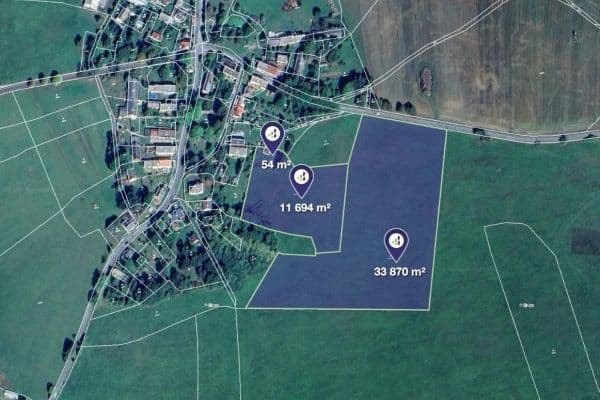 Predaj pozemku 45.618 m², Útvina Predaj pozemku 45.618 m², Útvina