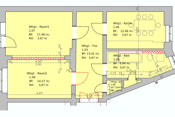 Prenájom bytu 2-izbový 70 m², Bahnhofstraße 50 / Konsulstraße 37, Görlitz, Sasko Prenájom bytu 2-izbový 70 m², Bahnhofstraße 50 / Konsulstraße 37, Görlitz, Sasko