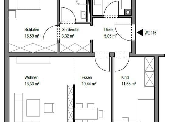 Prenájom bytu 3-izbový 82 m², Konrad-Adenauer-Str. 9, Fürstenfeldbruck, Bavorsko Prenájom bytu 3-izbový 82 m², Konrad-Adenauer-Str. 9, Fürstenfeldbruck, Bavorsko