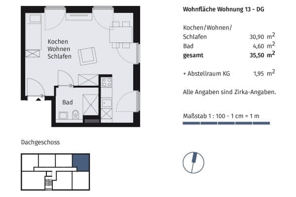 Prenájom bytu 2-izbový 36 m², Richard-Tauber-Straße 3, München, Bavorsko Prenájom bytu 2-izbový 36 m², Richard-Tauber-Straße 3, München, Bavorsko
