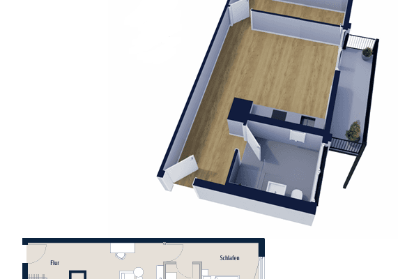 Prenájom bytu 2-izbový 54 m², München, Bavorsko Prenájom bytu 2-izbový 54 m², München, Bavorsko