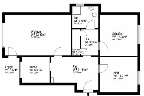 Predaj bytu 3-izbový 76 m², Hamm Predaj bytu 3-izbový 76 m², Hamm