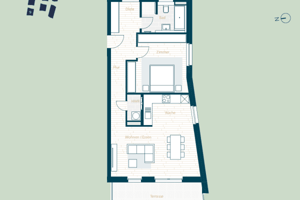 Prenájom bytu 2-izbový 81 m², Hafenstraße 8A, Markkleeberg Prenájom bytu 2-izbový 81 m², Hafenstraße 8A, Markkleeberg