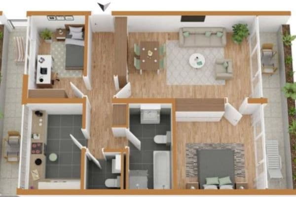 Prenájom bytu 3-izbový 72 m², Marktheidenfeld Prenájom bytu 3-izbový 72 m², Marktheidenfeld