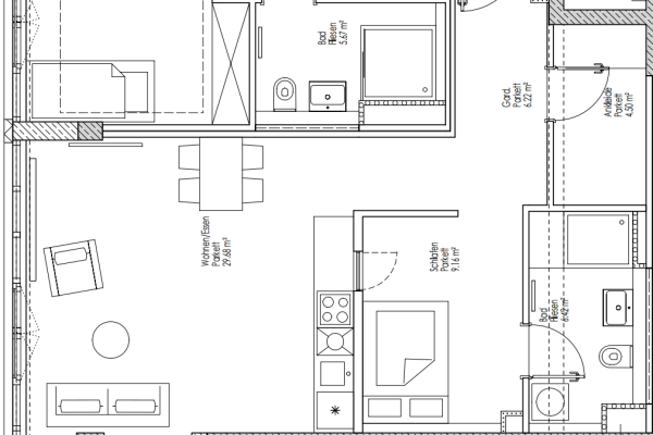 Prenájom bytu 1-izbový 56 m², Fürstenrieder Str. 285, München, Bavorsko Prenájom bytu 1-izbový 56 m², Fürstenrieder Str. 285, München, Bavorsko