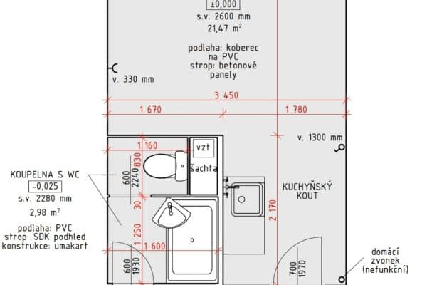 Prenájom bytu 1-izbový 33 m², Na Kopci, Jihlava Prenájom bytu 1-izbový 33 m², Na Kopci, Jihlava