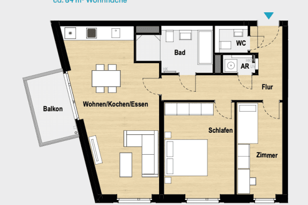 Prenájom bytu 3-izbový 84 m², Billhorner Kanalstraße 56, Hamburg, Hamburg Prenájom bytu 3-izbový 84 m², Billhorner Kanalstraße 56, Hamburg, Hamburg