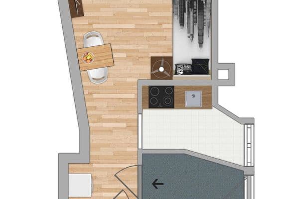 Prenájom bytu 1-izbový 27 m², Rathausstraße 7, Wallau Hofheim Prenájom bytu 1-izbový 27 m², Rathausstraße 7, Wallau Hofheim