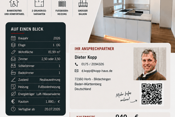 Prenájom bytu 2-izbový 82 m², Horb am Neckar Prenájom bytu 2-izbový 82 m², Horb am Neckar