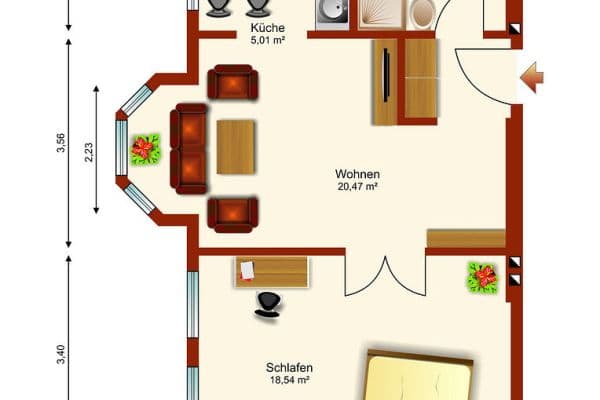 Predaj bytu 2-izbový 50 m², Gerhart- Hauptmann- Str. 20, Magdeburg, Sasko-Anhaltsko Predaj bytu 2-izbový 50 m², Gerhart- Hauptmann- Str. 20, Magdeburg, Sasko-Anhaltsko