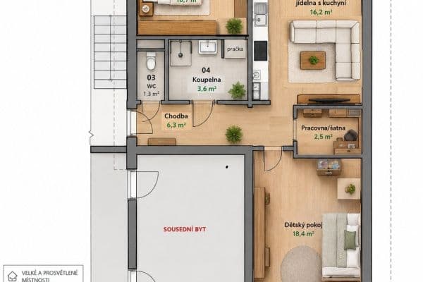 Predaj bytu 3-izbový 68 m², Arbesova, Ostrava Predaj bytu 3-izbový 68 m², Arbesova, Ostrava