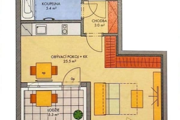 Predaj bytu 2-izbový 40 m², Gollové, Praha Predaj bytu 2-izbový 40 m², Gollové, Praha