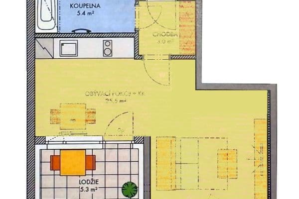 Predaj bytu 2-izbový 40 m², Gollové, Praha Predaj bytu 2-izbový 40 m², Gollové, Praha