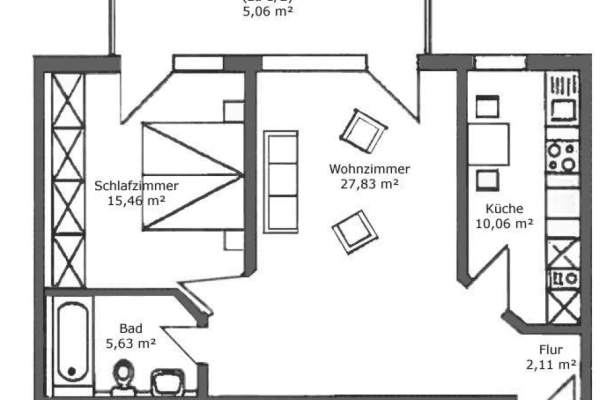 Prenájom bytu 2-izbový 67 m², Birkenwerderstr. 2, Hohen Neuendorf, Brandenbursko Prenájom bytu 2-izbový 67 m², Birkenwerderstr. 2, Hohen Neuendorf, Brandenbursko