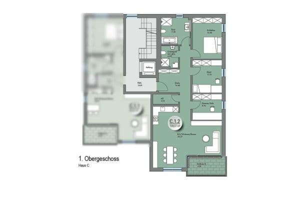 Prenájom bytu 4-izbový 109 m², Schmerlenstraße 5, Kolbermoor, Bavorsko Prenájom bytu 4-izbový 109 m², Schmerlenstraße 5, Kolbermoor, Bavorsko