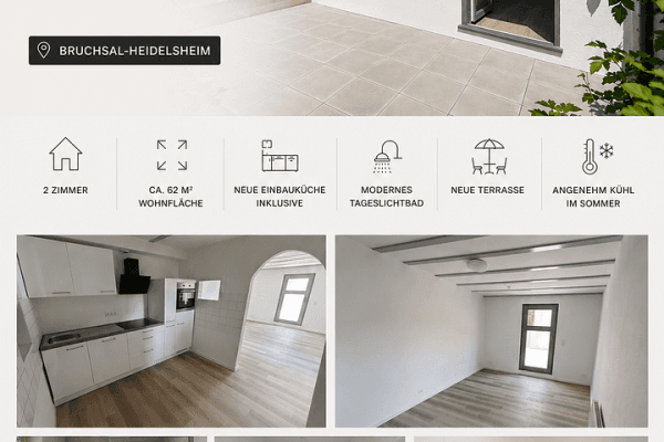 Prenájom bytu 2-izbový 61 m², Bruchsal, Bádensko-Wurttembersko Prenájom bytu 2-izbový 61 m², Bruchsal, Bádensko-Wurttembersko