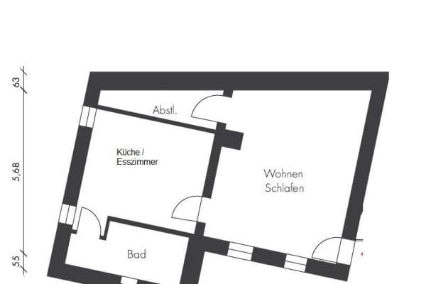 Prenájom bytu 2-izbový 53 m², Bruchsal-Heidelsheim Prenájom bytu 2-izbový 53 m², Bruchsal-Heidelsheim