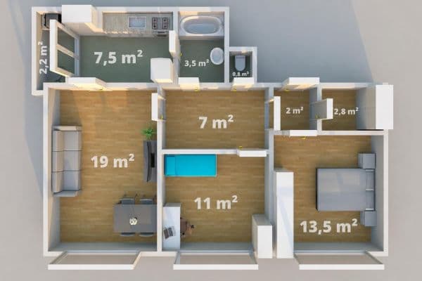 Predaj bytu 3-izbový 69 m², Nejedlého, Brno Predaj bytu 3-izbový 69 m², Nejedlého, Brno