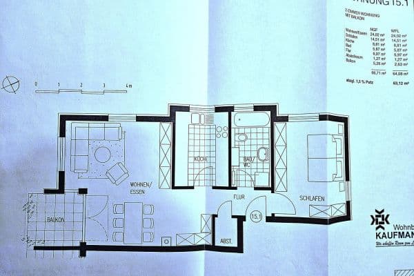 Predaj bytu 2-izbový 63 m², Schafstraße 3, Leonberg Predaj bytu 2-izbový 63 m², Schafstraße 3, Leonberg
