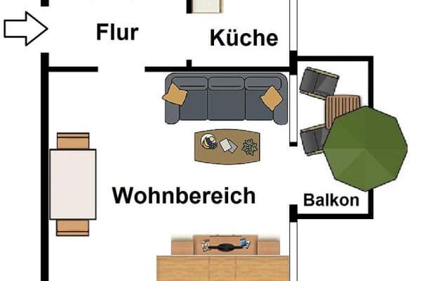 Prenájom bytu 1-izbový 35 m², Lehnerstr. 20, Lauffen a. N. Prenájom bytu 1-izbový 35 m², Lehnerstr. 20, Lauffen a. N.