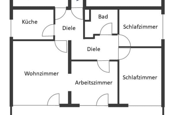 Prenájom bytu 4-izbový 90 m², Wiesbaden Prenájom bytu 4-izbový 90 m², Wiesbaden