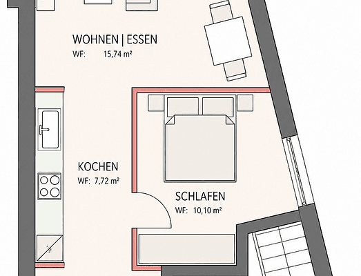 Prenájom bytu 2-izbový 50 m², Frintroper Str. 208, Essen, Severné Porýnie - Westfálsko Prenájom bytu 2-izbový 50 m², Frintroper Str. 208, Essen, Severné Porýnie - Westfálsko