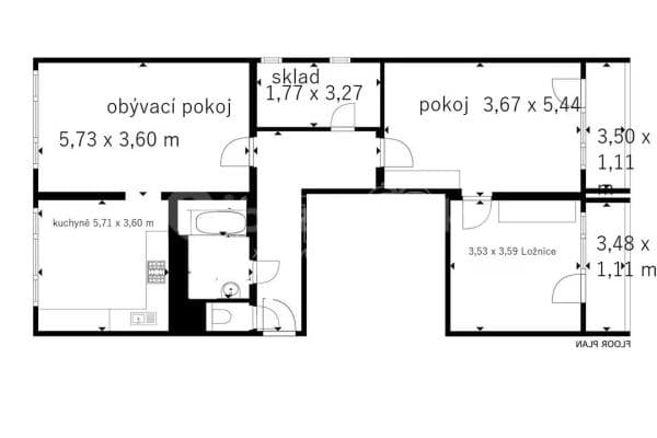 Predaj bytu 3-izbový 88 m², Čechovská, Příbram Predaj bytu 3-izbový 88 m², Čechovská, Příbram