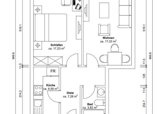 Predaj bytu 2-izbový 54 m², Essen, Severné Porýnie - Westfálsko Predaj bytu 2-izbový 54 m², Essen, Severné Porýnie - Westfálsko