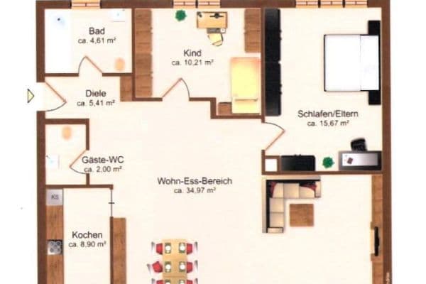 Prenájom bytu 3-izbový 82 m², Alte Weberei 14, Kaufbeuren, Bavorsko Prenájom bytu 3-izbový 82 m², Alte Weberei 14, Kaufbeuren, Bavorsko