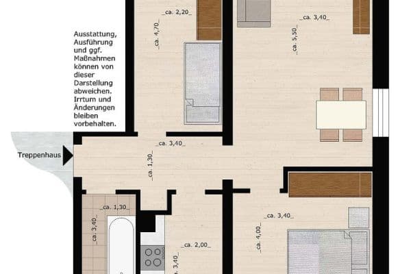 Prenájom bytu 3-izbový 58 m², Askanische Straße 106, Dessau-Roßlau, Sasko-Anhaltsko Prenájom bytu 3-izbový 58 m², Askanische Straße 106, Dessau-Roßlau, Sasko-Anhaltsko