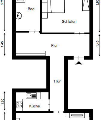 Prenájom bytu 17 m², U1, 25, Mannheim Prenájom bytu 17 m², U1, 25, Mannheim