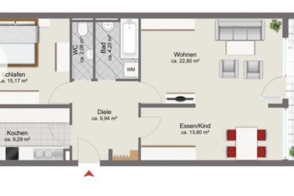 Predaj bytu 3-izbový 87 m², Wilhelm-Hauff-Str.31, Augsburg, Bavorsko Predaj bytu 3-izbový 87 m², Wilhelm-Hauff-Str.31, Augsburg, Bavorsko