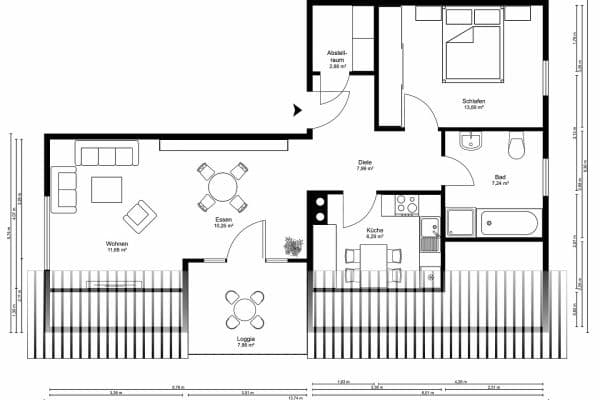 Predaj bytu 2-izbový 62 m², Forst Predaj bytu 2-izbový 62 m², Forst
