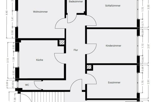 Prenájom bytu 4-izbový 99 m², Von der Tann Str. 22, Pirmasens Prenájom bytu 4-izbový 99 m², Von der Tann Str. 22, Pirmasens