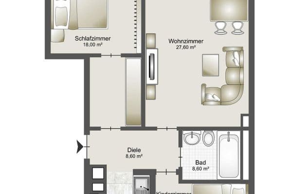 Prenájom bytu 3-izbový 80 m², München, Bavorsko Prenájom bytu 3-izbový 80 m², München, Bavorsko