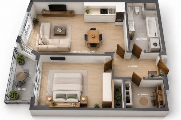 Prenájom bytu 2-izbový 60 m², Praha Prenájom bytu 2-izbový 60 m², Praha