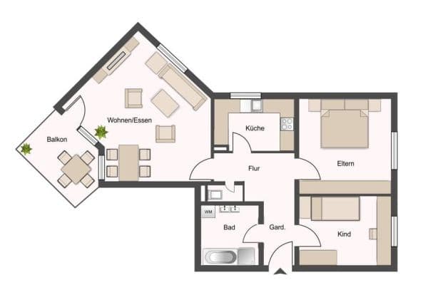 Prenájom bytu 3-izbový 69 m², Werderstraße 168, Heilbronn Prenájom bytu 3-izbový 69 m², Werderstraße 168, Heilbronn