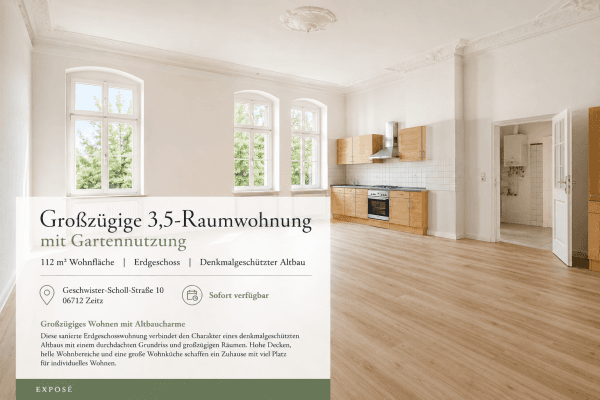 Prenájom bytu 3-izbový 112 m², Zeitz, Sasko-Anhaltsko Prenájom bytu 3-izbový 112 m², Zeitz, Sasko-Anhaltsko