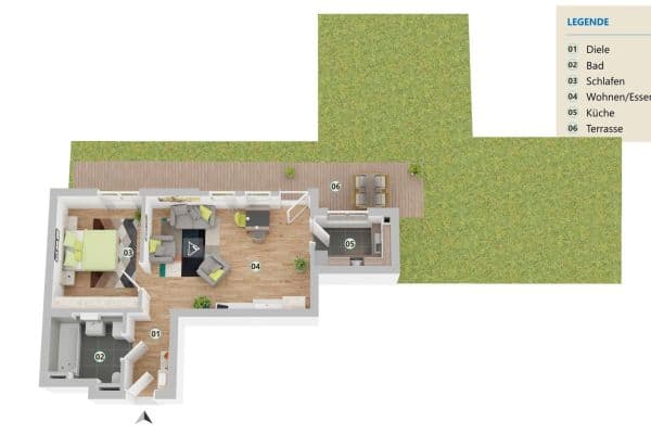 Prenájom bytu 2-izbový 53 m², Neuenstadt am Kocher Prenájom bytu 2-izbový 53 m², Neuenstadt am Kocher