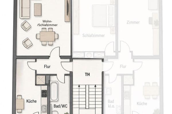 Prenájom bytu 1-izbový 43 m², Augartenstraße 44, Mannheim, Bádensko-Wurttembersko Prenájom bytu 1-izbový 43 m², Augartenstraße 44, Mannheim, Bádensko-Wurttembersko
