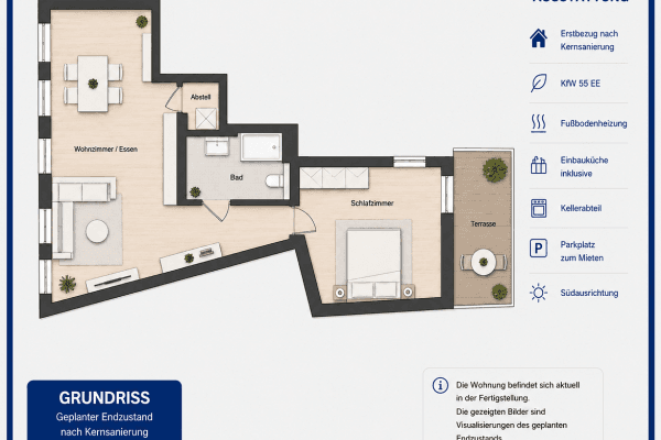 Prenájom bytu 2-izbový 61 m², Magdalenenstraße 1, Gernsheim Prenájom bytu 2-izbový 61 m², Magdalenenstraße 1, Gernsheim