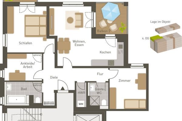 Prenájom bytu 4-izbový 102 m², Herrnstr 33, Fürth Prenájom bytu 4-izbový 102 m², Herrnstr 33, Fürth