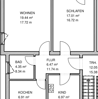 Prenájom bytu 2-izbový 59 m², Ober-Wöllstadt Prenájom bytu 2-izbový 59 m², Ober-Wöllstadt