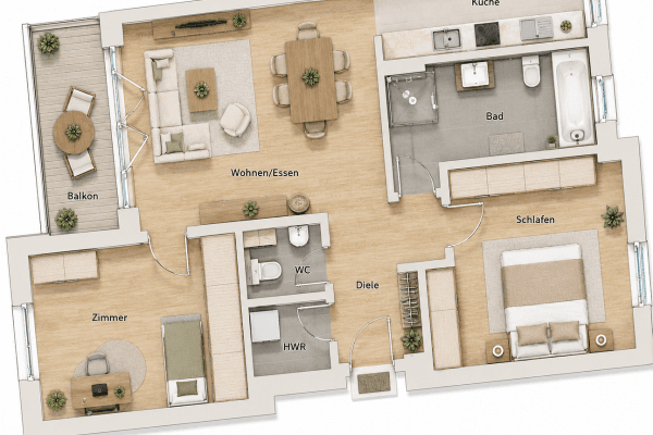 Prenájom bytu 3-izbový 95 m², Darmstadt, Hesensko Prenájom bytu 3-izbový 95 m², Darmstadt, Hesensko