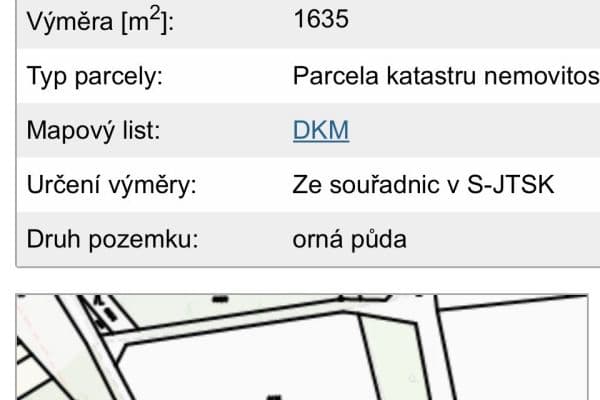 Predaj pozemku 1.635 m², Predaj pozemku 1.635 m²,