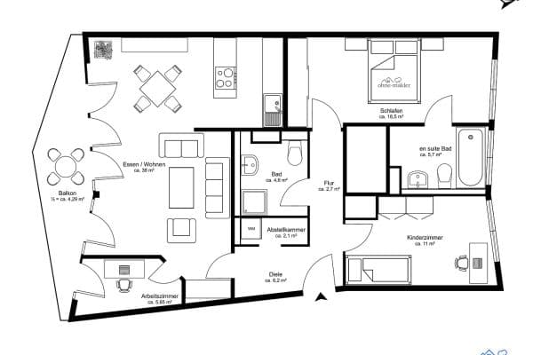 Prenájom bytu 4-izbový 98 m², Welfenstraße 68, München, Bavorsko Prenájom bytu 4-izbový 98 m², Welfenstraße 68, München, Bavorsko