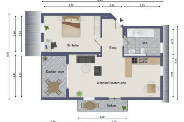 Prenájom bytu 2-izbový 76 m², Am Wimhof 35, Passau Prenájom bytu 2-izbový 76 m², Am Wimhof 35, Passau