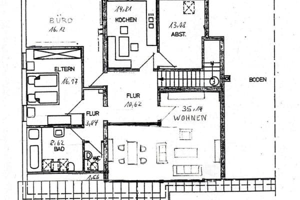 Prenájom bytu 3-izbový 127 m², Ostercappeln Prenájom bytu 3-izbový 127 m², Ostercappeln