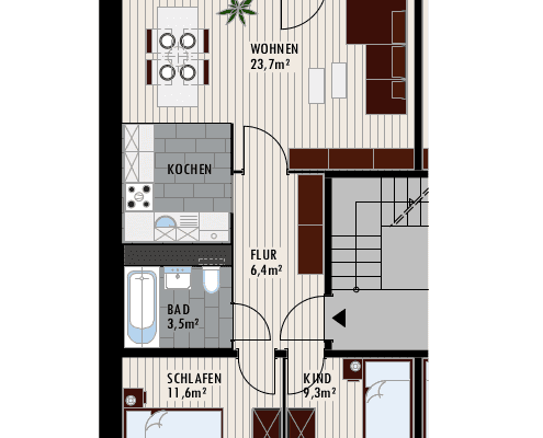 Prenájom bytu 3-izbový 57 m², Rigaer Strasse 1, Halle (Saale), Sasko-Anhaltsko Prenájom bytu 3-izbový 57 m², Rigaer Strasse 1, Halle (Saale), Sasko-Anhaltsko